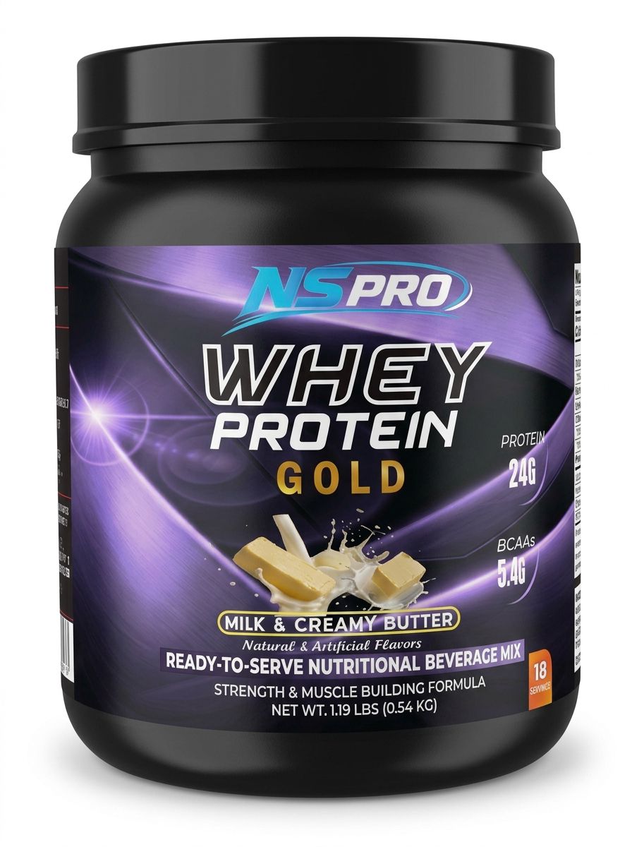 NSPRO WHEY PROTEIN GOLD – MILK & CREAMY BUTTER | 24g Protein |